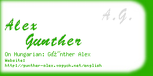 alex gunther business card